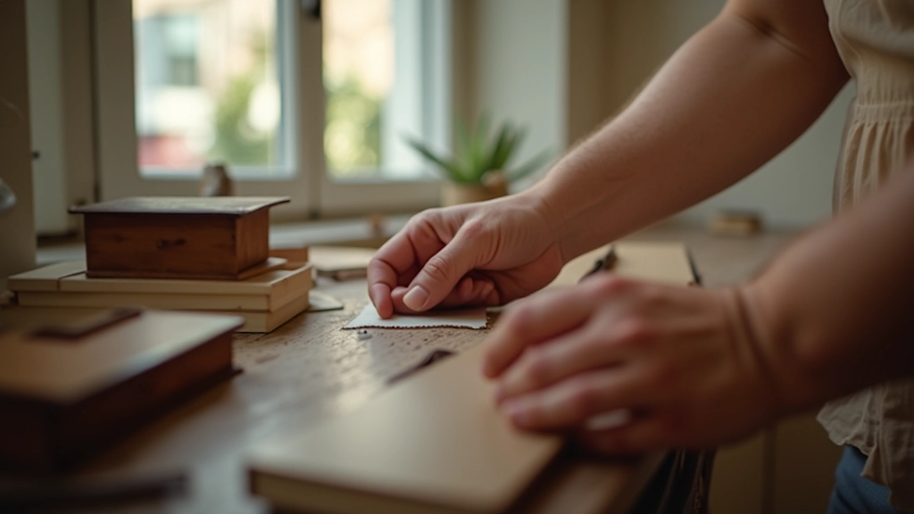Mains examinant attentivement un article d'occasion pour vérifier son état réel